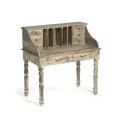 Whitewashed Farmhouse Writing Desk