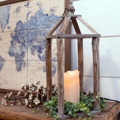 Whitewashed Limb Candle Lantern