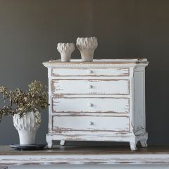 Whitewashed Pine 4 Drawer Dresser
