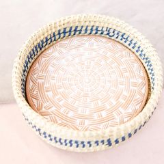 Whitewashed Terracotta Bread Warmer Bowl
