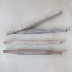 Whitewashed Wood Decorative Roti Pin Set of 4