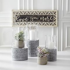 Whitewashed Wood Sign Love You More