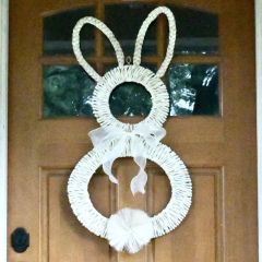 Wicker Bunny Door Hanger