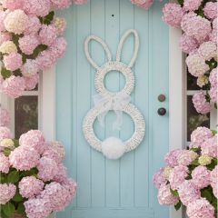 Wicker Bunny Door Hanger