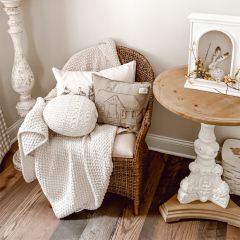 Wicker Weave Arm Chair With Removable Cushion
