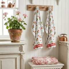 Wild Strawberry Print Kitchen Towel Set of 2