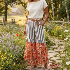 Wildflower Ruffled Boutique Pants with Pockets