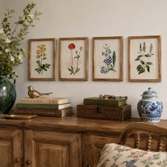Wildflower Sketchbook Wall Art Set of 4