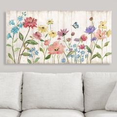 Wildflowers In A Field Canvas Art