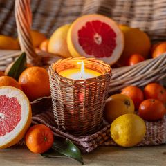Willow Wrapped Glass Jar Candle Collection Citrus Hill