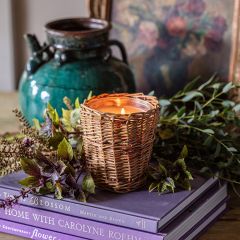Willow Wrapped Glass Jar Candle Collection Early Blossoms