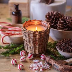 Willow Wrapped Glass Jar Holiday Candle Collection