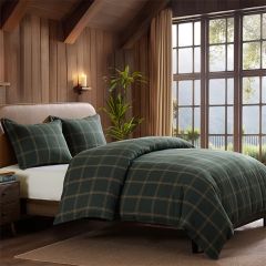 Windowpane Plaid Comforter and Shams Set