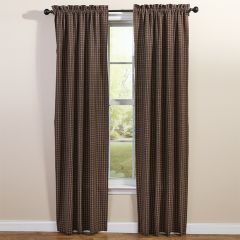 Windowpane Plaid Lined Curtain Panel Set of 2