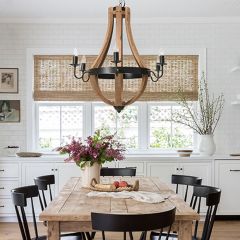 Wine Barrel 6-Arm Chandelier