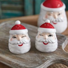 Winking Santa Christmas Salt and Pepper Shaker Set