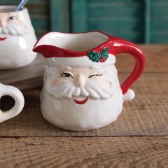 Winking Santa Christmas Creamer