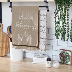 Winter Blessings Christmas Kitchen Towel Set of 2