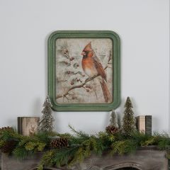 Winter Cardinal Framed Wall Decor