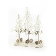 Winter Charms Glittered Trees on Base