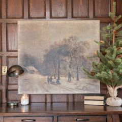 Winter Farm Scene Wall Print