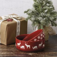 Winter Holiday Bowl Set of 2