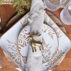 Winter Metal Napkin Ring Set of 2