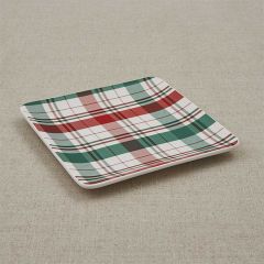 Winter Plaid Ceramic Plate