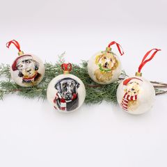 Winter Pups Ornament Set of 4