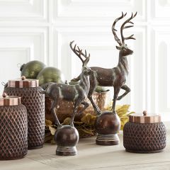 Winter Reindeer On Ball Set of 2