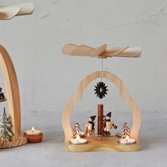 Winter Snowman Pyramid Tealight Candle Holder