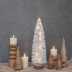 Winter White LED Bottlebrush Tree