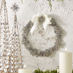 Winter Wonderland Silver Metal Wreath