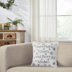 Winter Wonderland Snowflake Kisses Accent Pillow