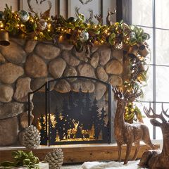 Winter Woodland Scene Fireplace Screen