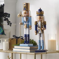Wintry Christmas Nutcracker Figurines Set of 2