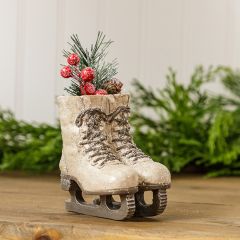 Wintry Ice Skates Shelf Sitter