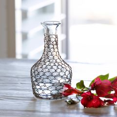 Wire Wrapped Glass Bud Vase 6.5 Inch