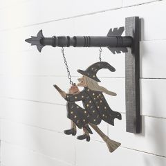 Witch on Broomstick Arrow Sign Replacement