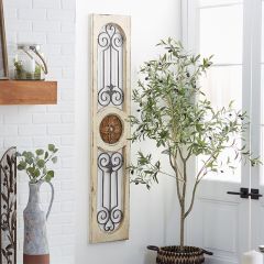 Wood and Metal Old Door Wall Panel