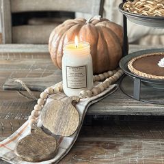 Wood Bead Garland With Pumpkin Charm