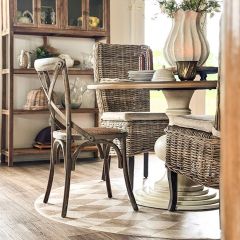 Wood Cross Back Dining Chair