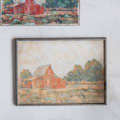 Wood Framed Barn Scene Wall Decor