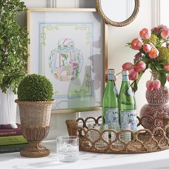 Wood Framed Chinoiserie Print Set of 2