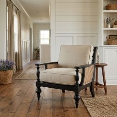 Wood Framed Cushioned Armchair