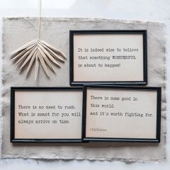 Wood Framed Inspirational Wall Decor Set of 3