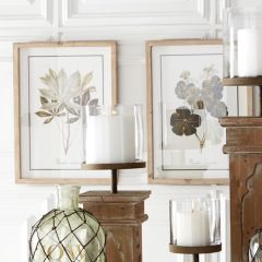 Wood Framed Manihot Tree Print Set of 4