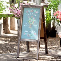 Wood Framed Sidewalk Chalkboard