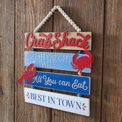 Wood Plank Crab Shack Wall Sign