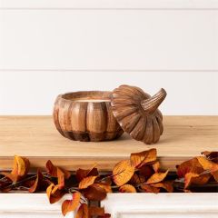 Wood Pumpkin Soy Candle